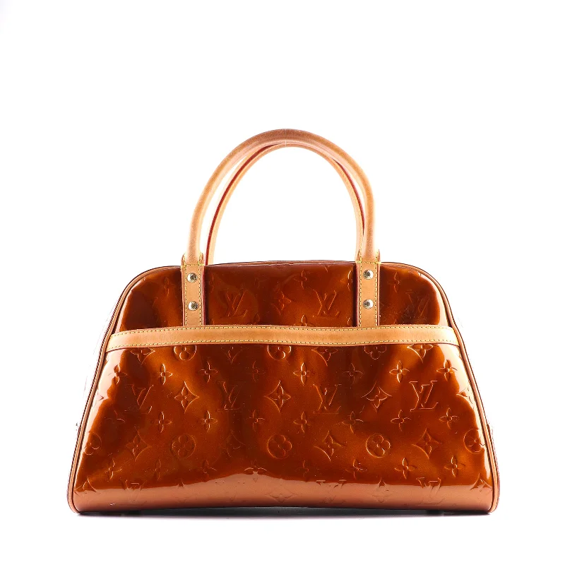 LOUIS VUITTON - Sac à main Tompkins en cuir verni empreinte monogramme