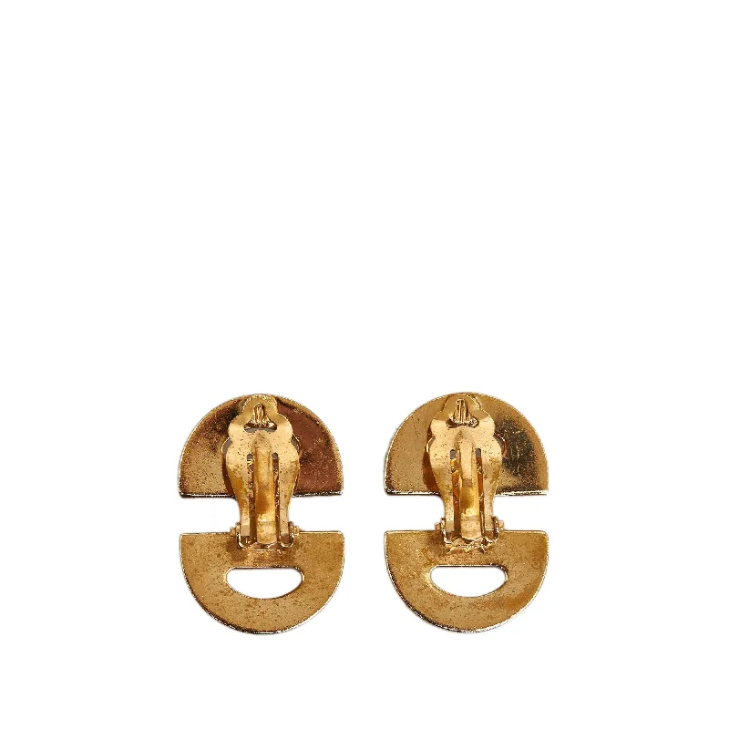 Celine Gold-Tone Clip On Earrings Costume Earrings