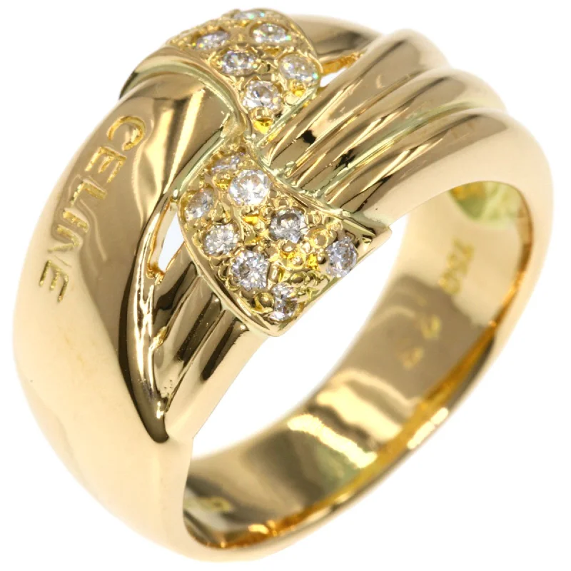 Celine diamond ring K18 yellow gold Ladies