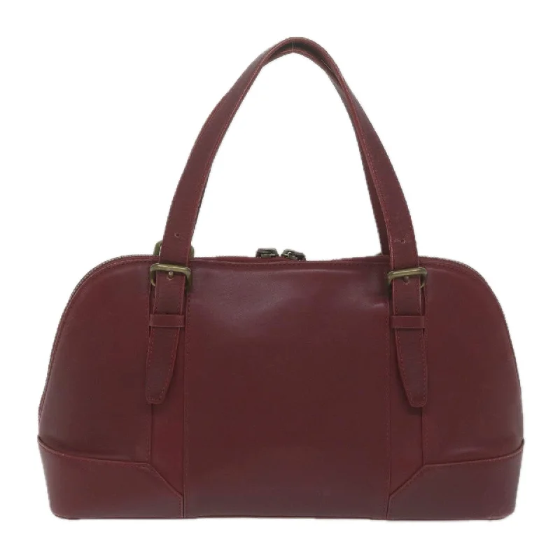 BURBERRY Hand Bag Leather Red  ti1480