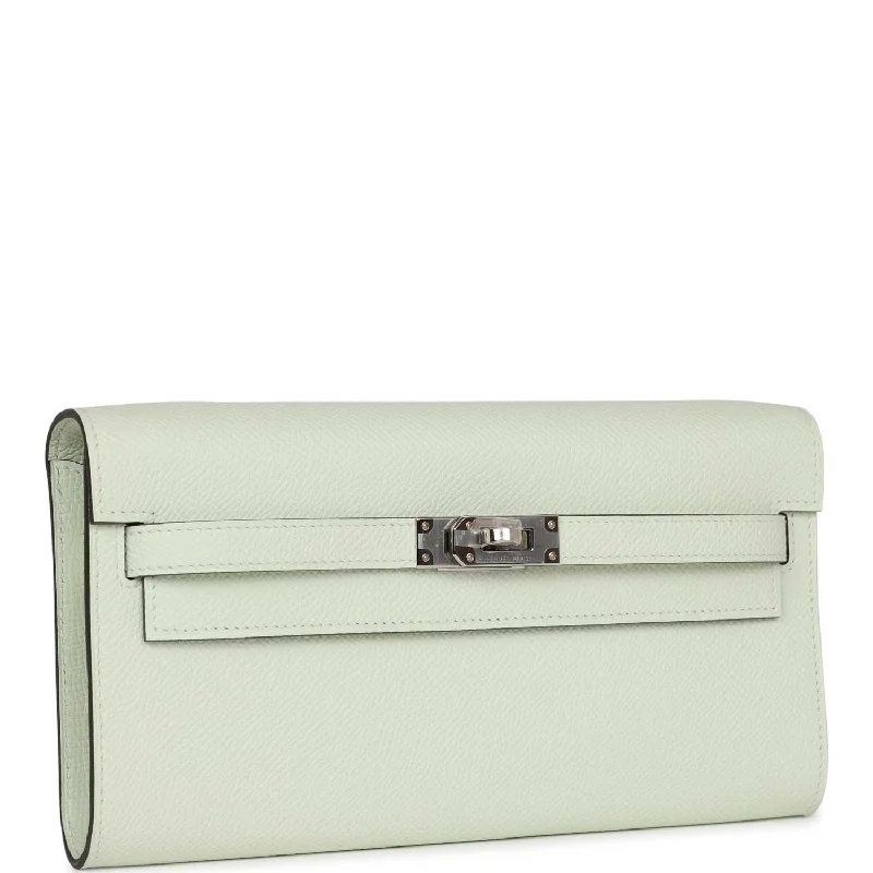 Hermes Kelly Wallet To Go Vert Fizz Epsom Palladium Hardware