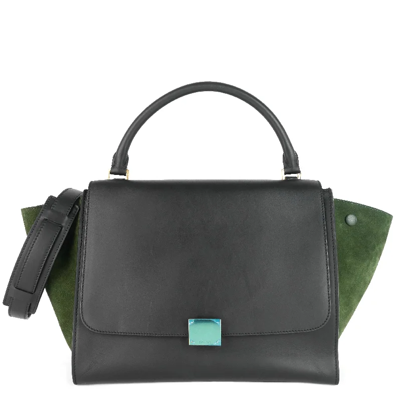 Trapeze Calfskin Leather and Suede Bag