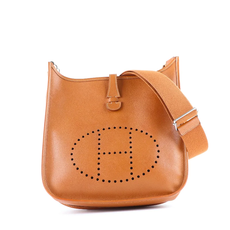 HERMÈS - Sac à bandoulière Evelyne 29 cuir epsom gold