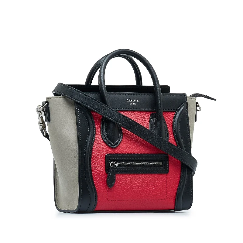 Celine Tricolor Nano Luggage Satchel