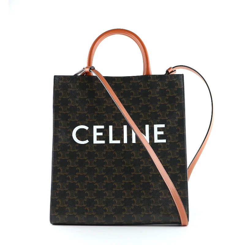 CELINE - Sac cabas Vertical Petit Modèle en toile Triomphe