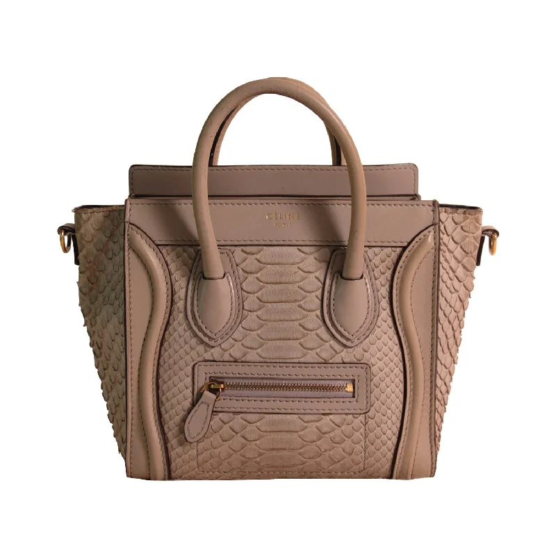 Céline Python Nano Luggage Tote Bag