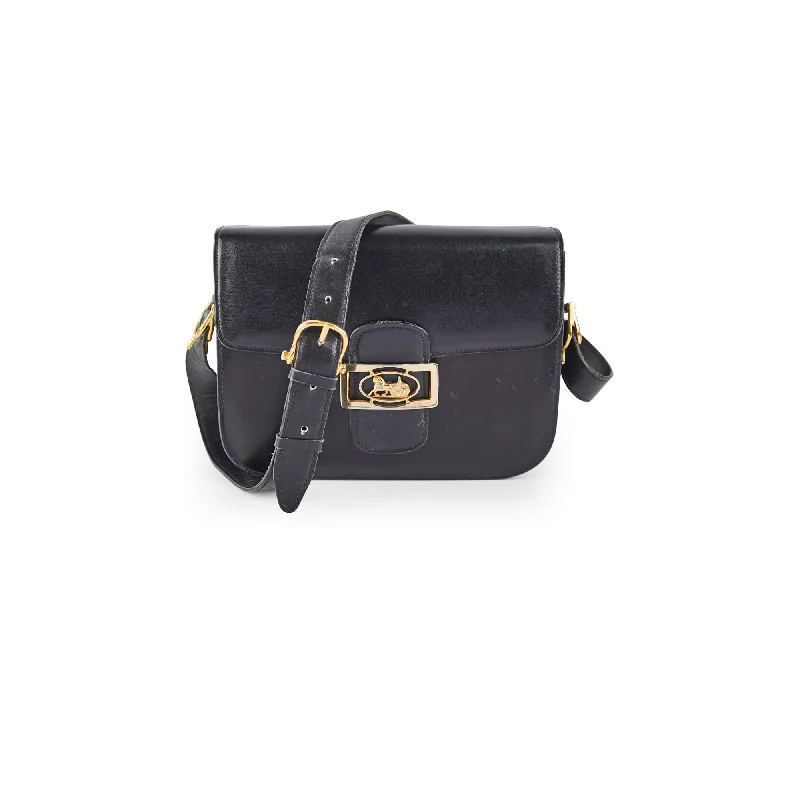 Celine Vintage Horse Carriage Bag Black