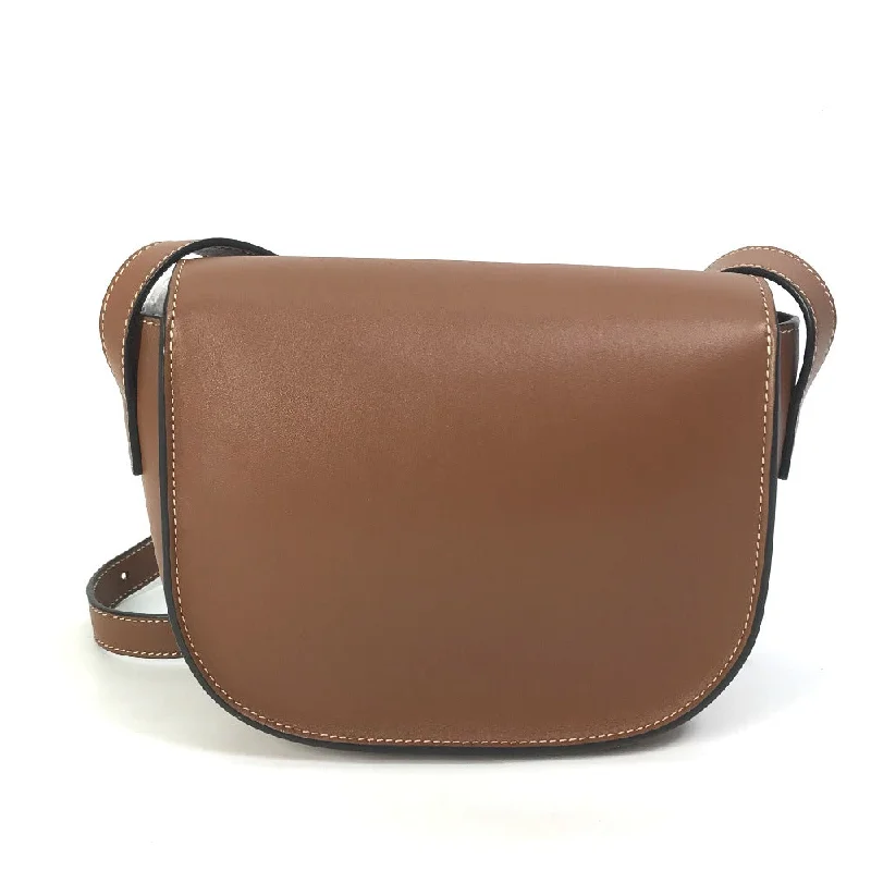 CELINE Shoulder Bag 198263DU3 leather Brown Crossbody pochette Folco Cuir Triomphe Women Used