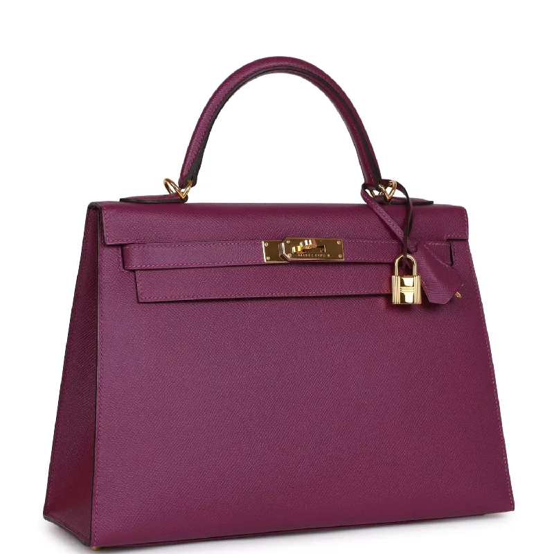 Hermes Kelly Sellier 32 Anemone Epsom Gold Hardware