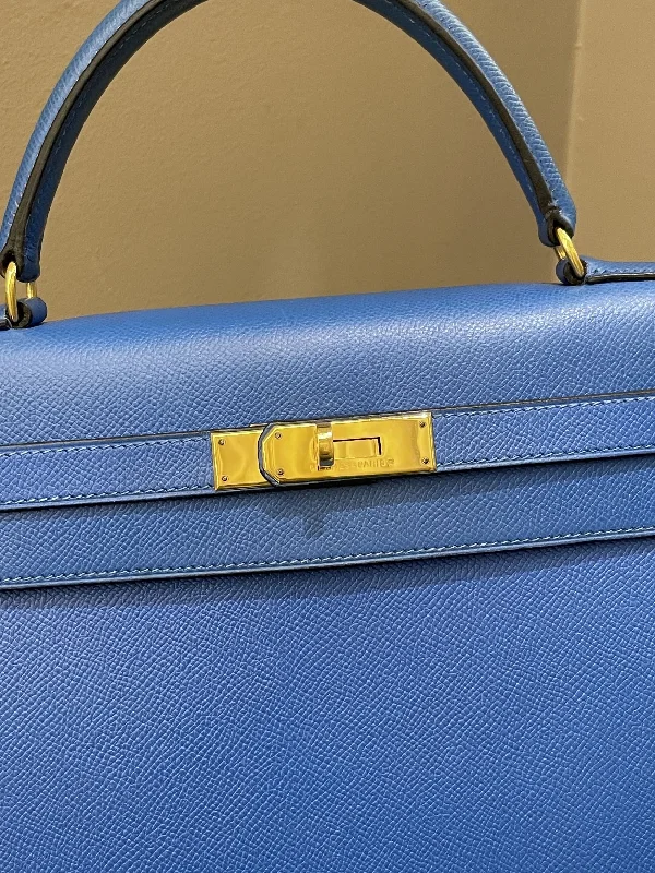 Hermes Kelly Sellier 32 Deep Blue Epsom