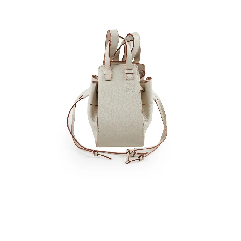 Loewe Mini Hammock Grained Calfskin Light Grey