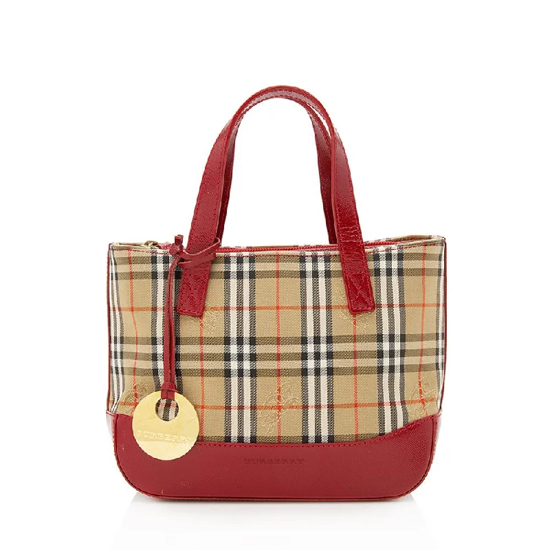 Burberry Vintage Haymarket Check Satchel (SHF-12726)