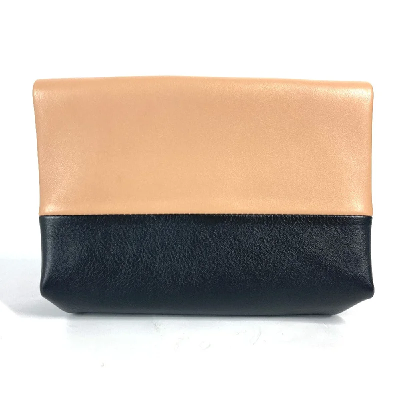 CELINE Pouch leather beige clutch bag bag Phoebe Philo Pouch Women Used