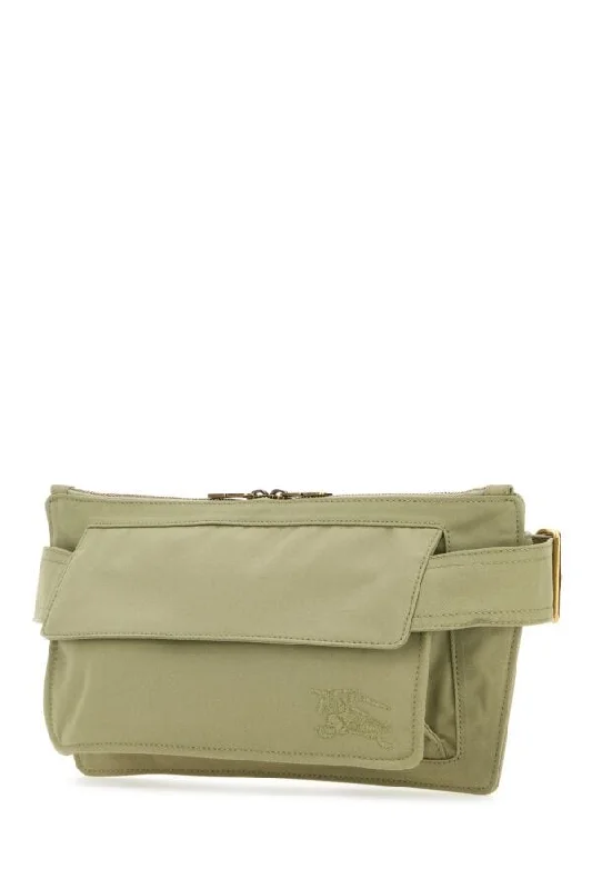 Burberry Man Sage Green Canvas Trench Belt Bag