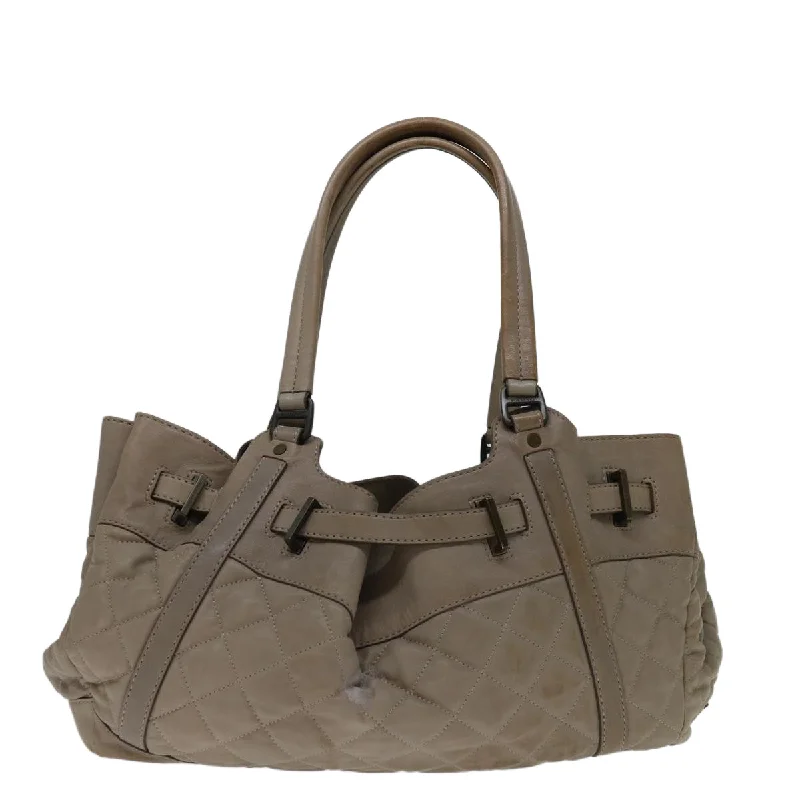 BURBERRY Hand Bag Leather Beige  bs12800