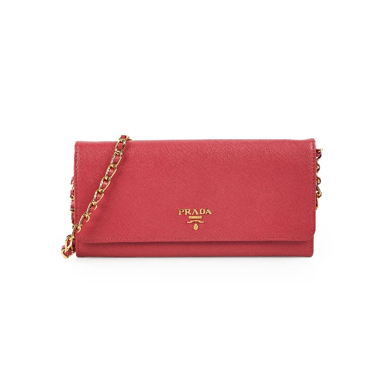 Prada Pink Long Wallet On Chain WOC