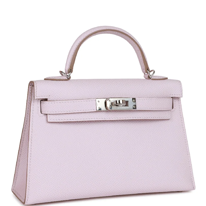 Hermes Kelly Sellier 20 Mauve Pale Epsom Palladium Hardware