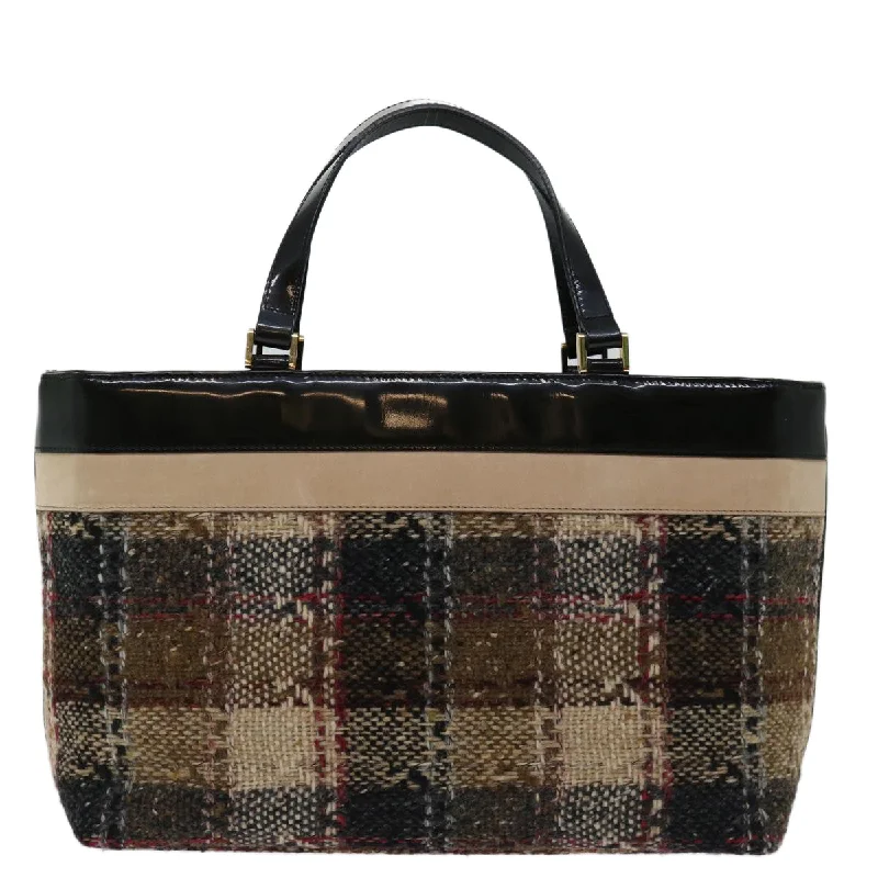 BURBERRY Hand Bag Wool Beige  bs12601