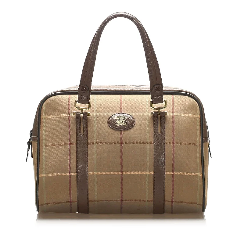 Burberry Plaid Canvas Handbag (SHG-15138)