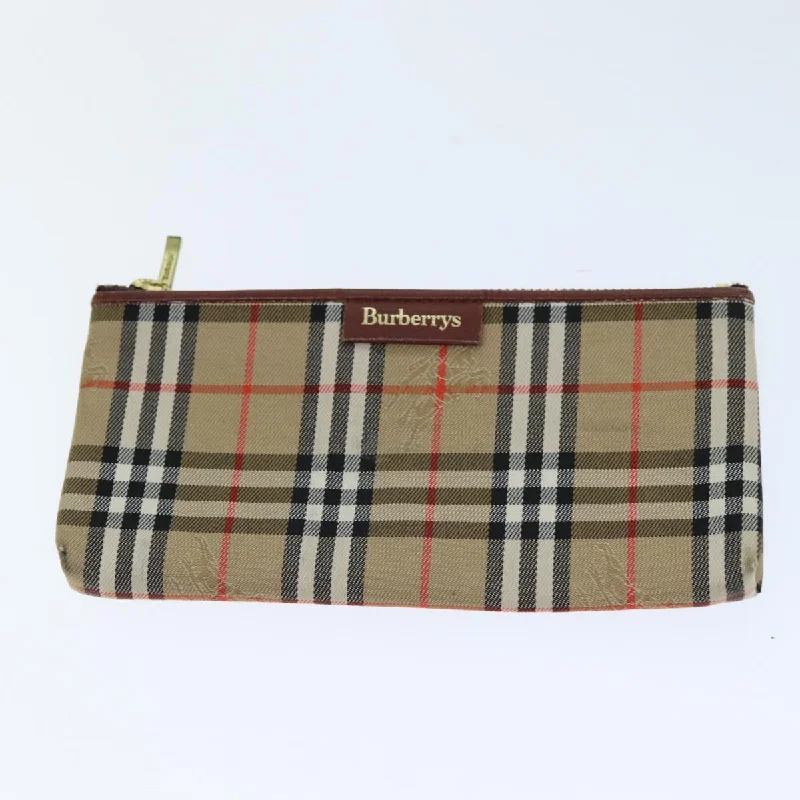 BURBERRY Coin Purse Billfold Canvas Leather 5Set Beige Black  bs15090