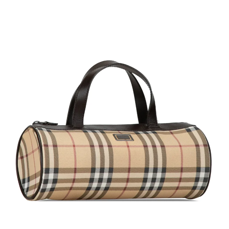 BURBERRY House Check Barrell Handbag