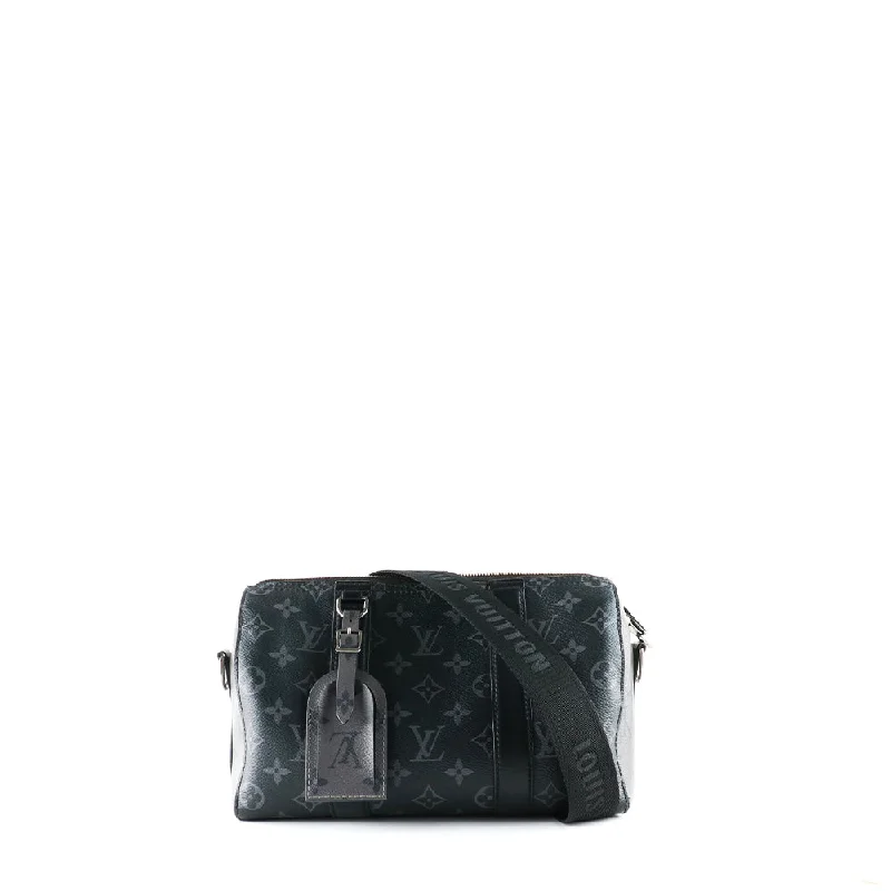 LOUIS VUITTON - Sac à bandoulière Keepall City en toile Monogram Éclipse