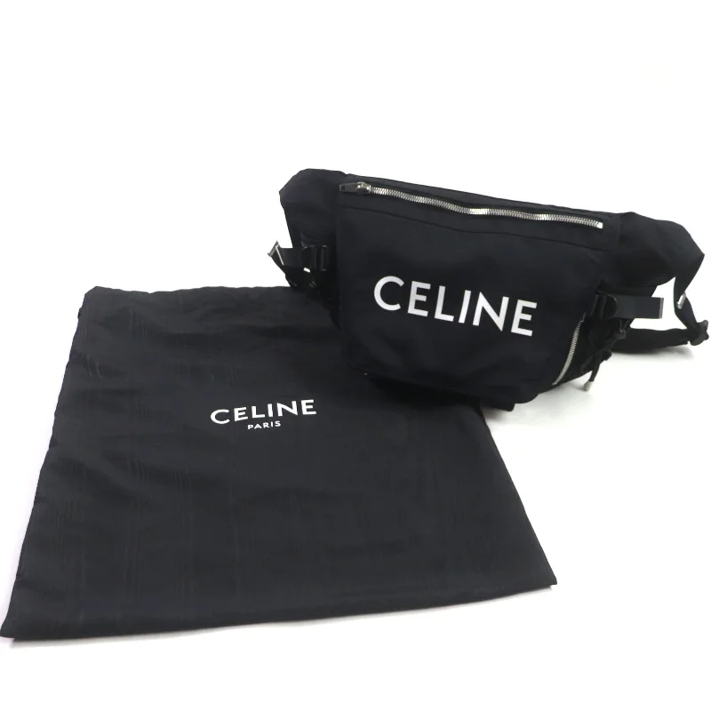 CELINE Sling bag 19869 Nylon black Medium Trekking Messenger mens Secondhand