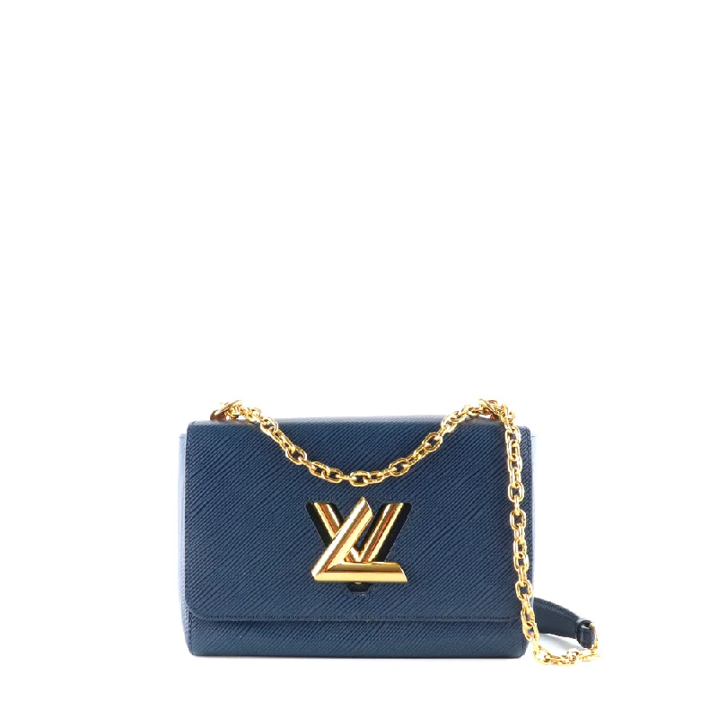 LOUIS VUITTON - Sac à bandoulière Twist MM en cuir épi bleu marine