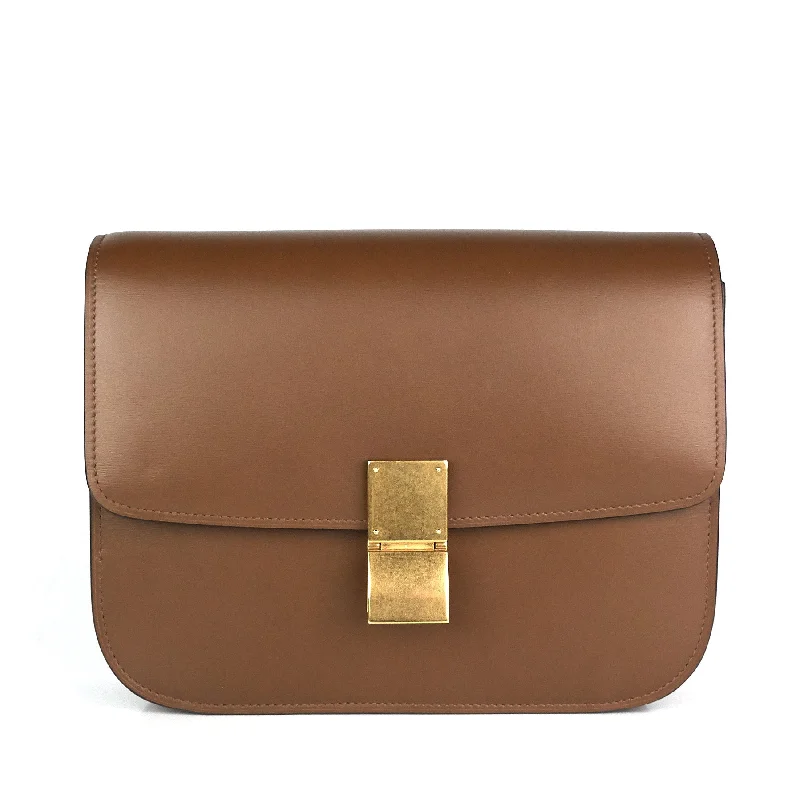 Classic Box Flap Calf Leather Medium Bag