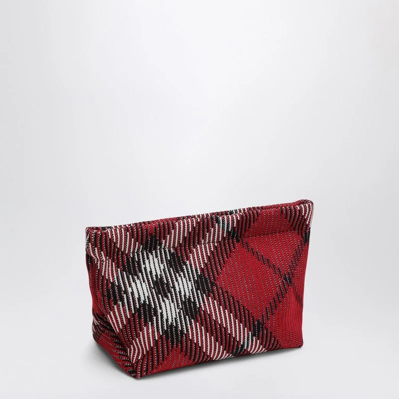 Burberry Clutch Bag With Red Check Pattern Women