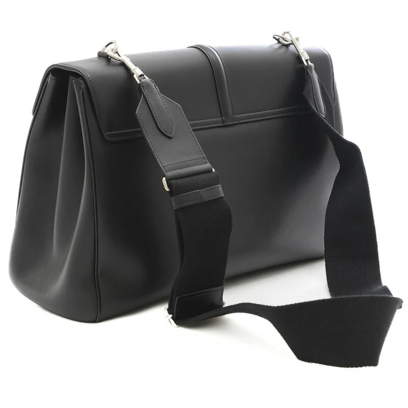 Celine 16 Saise Large Souple 24H Shoulder Bag Leather Black 195533