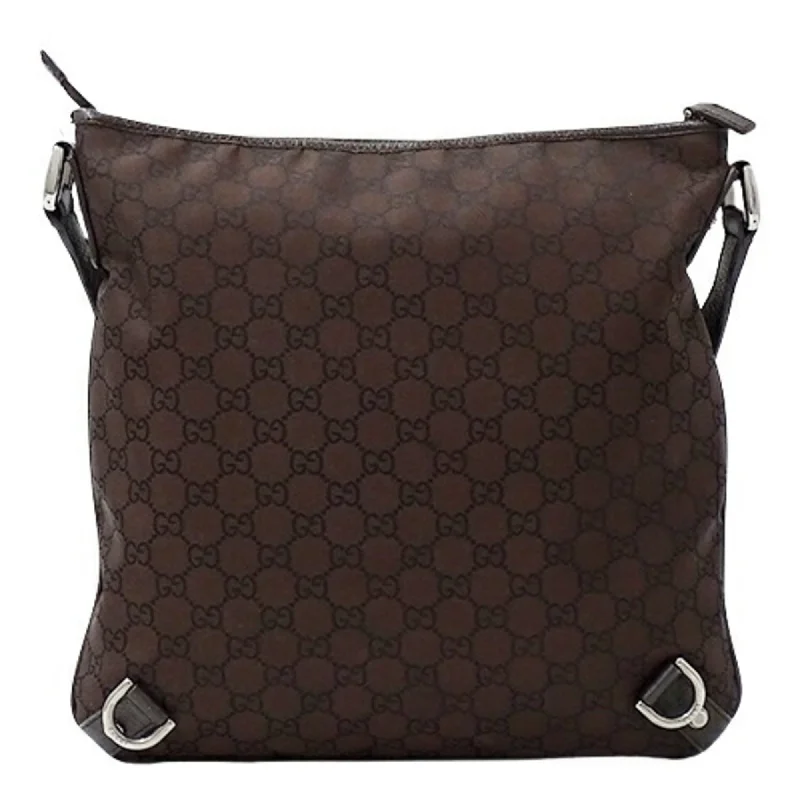 GUCCI Bag Women's Shoulder Abbey GG Nylon Brown 268642 Crossbody