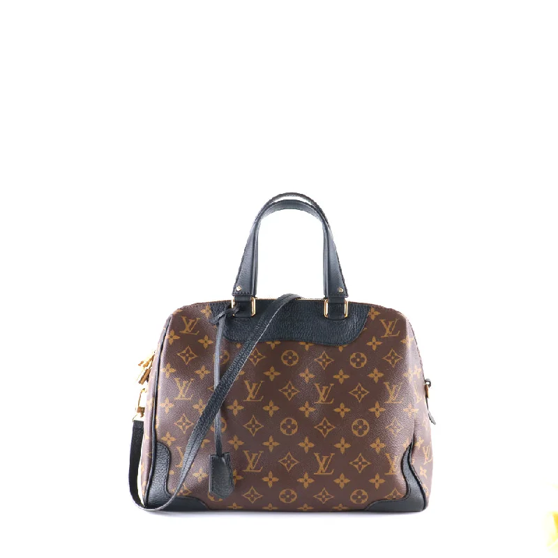 LOUIS VUITTON - Sac à bandoulière Retiro en toile monogrammée et cuir noir