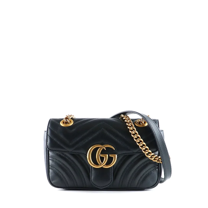 GUCCI - Sac à épaule GG Marmont Mini en cuir