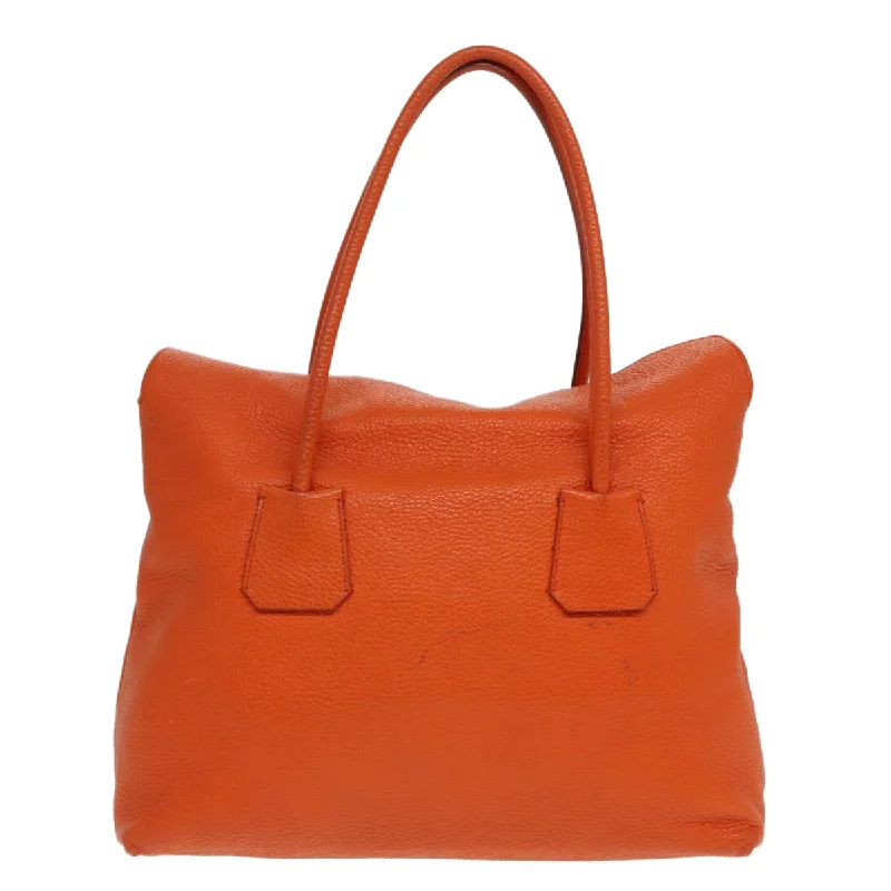 BURBERRY Hand Bag Leather Orange  84243