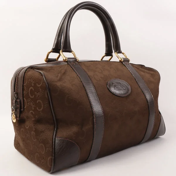 Celine C Sulky Pattern Boston Bag Brown