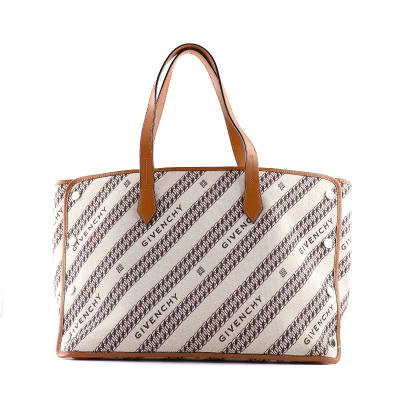 GIVENCHY - Sac cabas en toile et cuir naturel