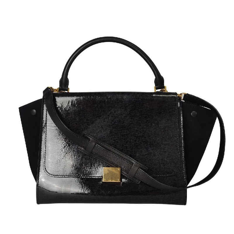 Celine Trapeze bag in black patent leather