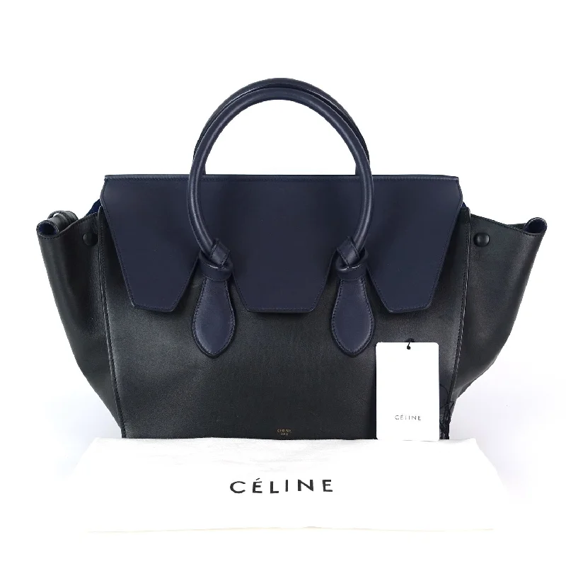 Tie Knot Two-Tone Smooth Calf Leather Bag