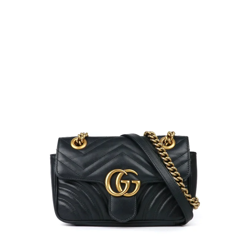 GUCCI - Sac à épaule GG Marmont Mini en cuir