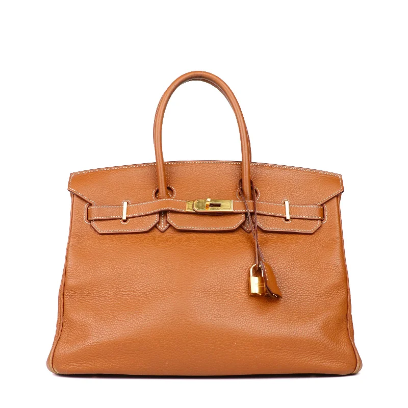 HERMÈS - Birkin 35 en cuir togo gold