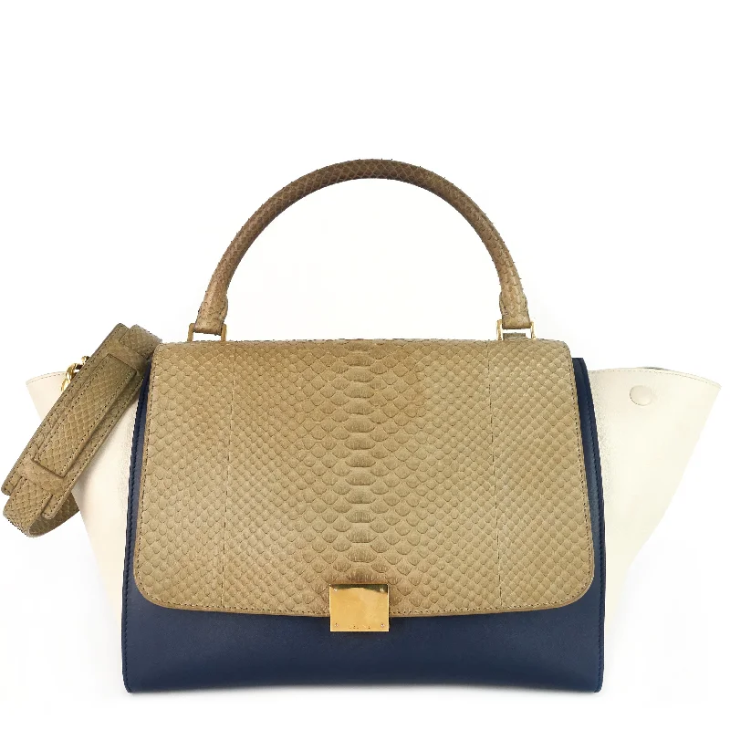 Trapeze Medium Python and Leather Bag