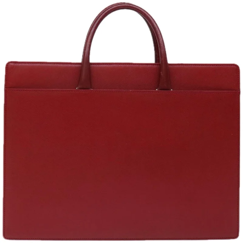 BURBERRY Hand Bag Safiano leather Red  ep3405