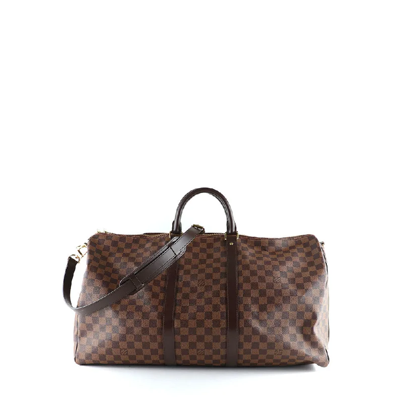 LOUIS VUITTON - Sac de voyage Keepall 55 en toile damier ébène