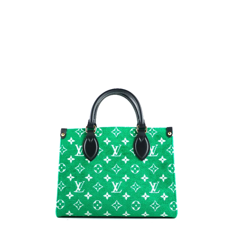 LOUIS VUITTON - Sac cabas OnTheGo en jacquard vert PM