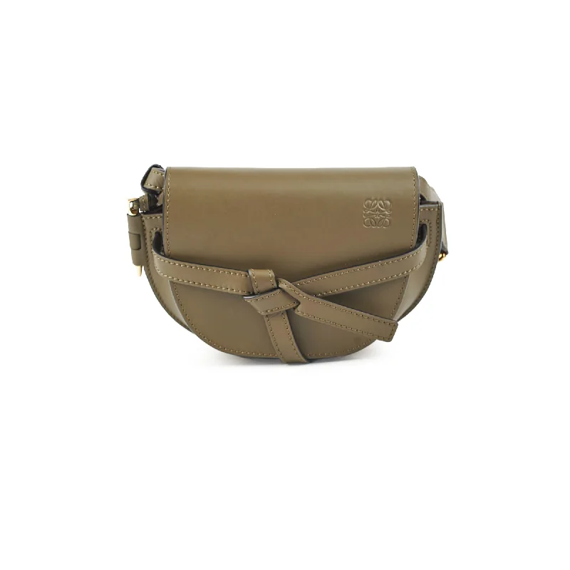 Loewe Mini Gate Crossbody Bag Khaki