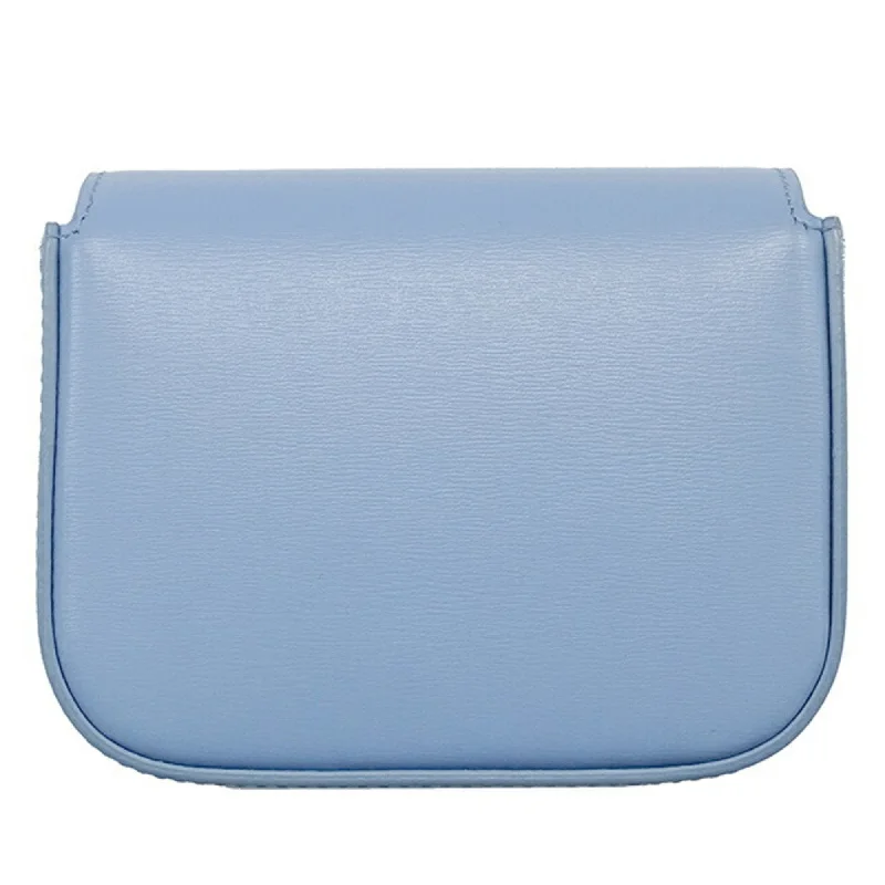 Celine Bag Women's Triomphe Shoulder Shiny Calfskin Celeste Light Blue